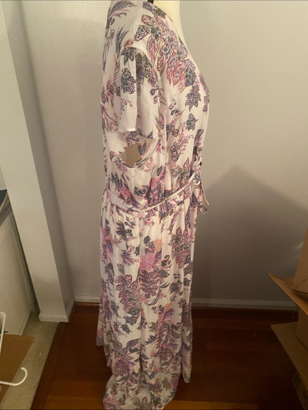 Lane Bryant size 18 maxi dress. Tie waist - Picture 4 of 8